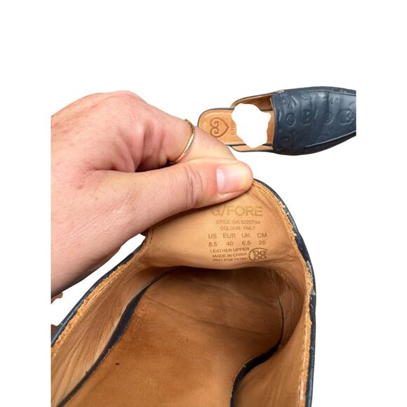 G/FORE Women's Debossed Skull and Bones Mule Street Shoes - Twilight - 8.5 - Picture 11 of 11